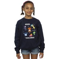 Inside Out Girl's Feelings Sweatshirt in Navy | Size: 5-6 Years