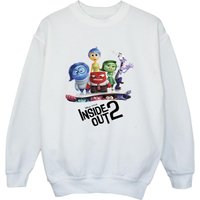 Inside Out Boy's Poster Sweatshirt in White | Size: 7-8 Years