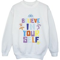 Inside Out Boy's Believe Sweatshirt in White | Size: 9 Years