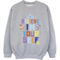 Inside Out Boy's Believe Sweatshirt in Grey | Size: 7-8 Years