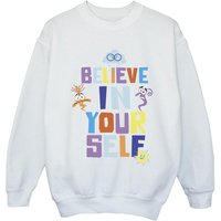 Inside Out Girl's Believe In Yourself Sweatshirt in White | Size: 9 Years