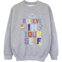 Inside Out Girl's Believe In Yourself Sweatshirt in Grey | Size: 3-4 Years