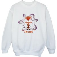 Inside Out Boy's I´m Fine Sweatshirt in White | Size: 3-4 Years