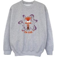 Inside Out Boy's I´m Fine Sweatshirt in Grey | Size: 9 Years