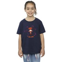 Inside Out Girl's Iยดm Fine Cotton T-Shirt in Navy | Size: 7-8 Years