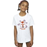 Inside Out Girl's I´m Fine Cotton T-Shirt in White | Size: 5-6 Years
