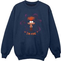 Inside Out Girl's I“m Fine Sweatshirt in Navy | Size: 7-8 Years