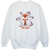 Inside Out Girl's I´m Fine Sweatshirt in White | Size: 5-6 Years