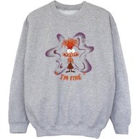 Inside Out Girl's I´m Fine Sweatshirt in Grey | Size: 12-13 Years