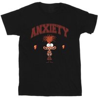Inside Out Boy's Anxiety Collegiate Cotton T-Shirt in Black | Size: 12-13 Years
