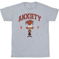 Inside Out Girl's Anxiety Collegiate T-Shirt in Grey | Size: 5-6 Years