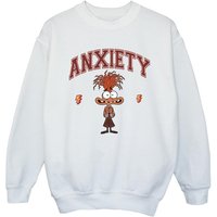 Inside Out Girl's Anxiety Collegiate Sweatshirt in White | Size: 9 Years