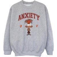 Inside Out Girl's Anxiety Collegiate Sweatshirt in Grey | Size: 9 Years