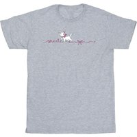 The Aristocats Girl's Marie Ribbon T-Shirt in Grey | Size: 7-8 Years