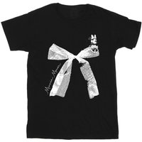 Disney Girl's Minnie Mouse Bow Cotton T-Shirt in Black | Size: 5-6 Years