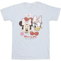Disney Girl's Cherry Pie Minnie Mouse & Daisy Cotton T-Shirt in White | Size: 12-13 Years