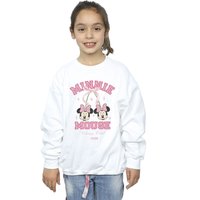 Disney Girl's Cherry Club Minnie Mouse Sweatshirt in White | Size: 5-6 Years