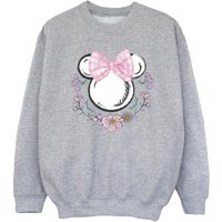 Disney Girl's Minnie Mouse Bow Sweatshirt in Grey | Size: 5-6 Years