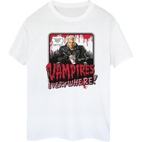 The Lost Boys Women's Vampires Everywhere Cotton Boyfriend T-Shirt in White | Size: Large