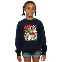 Elf Girl's Buddy Snow Sweatshirt in Navy | Size: 7-8 Years
