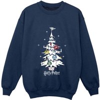 Harry Potter Boy's Christmas Tree Sweatshirt in Navy | Size: 7-8 Years