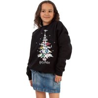 Harry Potter Girl's Christmas Tree Sweatshirt in Black | Size: 5-6 Years