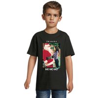 Friends Boy's Ho Ho Ho Cotton T-Shirt in Black | Size: 3-4 Years
