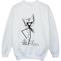 The Nightmare Before Christmas Boy's Lights Sweatshirt in White | Size: 12-13 Years