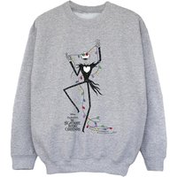 The Nightmare Before Christmas Girl's Lights Sweatshirt in Grey | Size: 3-4 Years