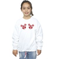 Disney Girl's Mickey Mouse Candies Sweatshirt in White | Size: 5-6 Years