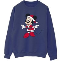 Disney Women's Minnie Mouse Christmas Sweatshirt in Navy | Size: 2XL