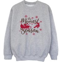 Disney Boy's Mickey Mouse Sleigh Sweatshirt in Grey | Size: 12-13 Years
