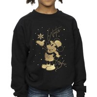 Disney Girl's Winter Wishes Mickey Mouse Sweatshirt in Black | Size: 3-4 Years