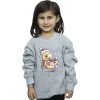 Winnie The Pooh Girl's Present Sweatshirt in Grey | Size: 12-13 Years