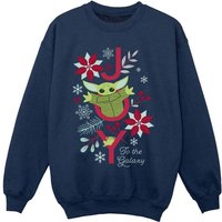 Star Wars Girl's Joy To The Galaxy Sweatshirt in Navy | Size: 9 Years