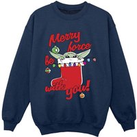 Star Wars Boy's Merry Force Be With You Sweatshirt in Navy | Size: 9 Years