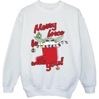 Star Wars Boy's Merry Force Be With You Sweatshirt in White | Size: 9 Years