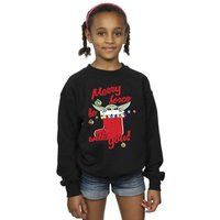 Star Wars Girl's Merry Force Be With You Sweatshirt in Black | Size: 9 Years