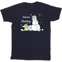 Star Wars Boy's Seasons Greetings Cotton T-Shirt in Navy | Size: 9 Years