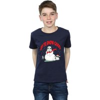 Star Wars Boy's Up To Snow Good Cotton T-Shirt in Navy | Size: 7-8 Years