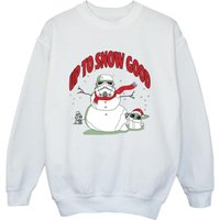 Star Wars Boy's Up To Snow Good Sweatshirt in White | Size: 5-6 Years