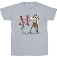 Bambi Girl's Christmas T-Shirt in Grey | Size: 3-4 Years