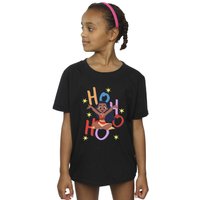 Moana Girl's Ho Ho Ho Cotton T-Shirt in Black | Size: 5-6 Years
