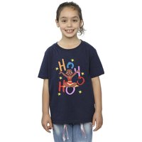 Moana Girl's Ho Ho Ho Cotton T-Shirt in Navy | Size: 9 Years
