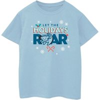 The Lion King Boy's Holidays Roar Cotton T-Shirt in Baby Blue | Size: 9 Years