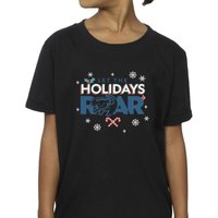 The Lion King Girl's Holidays Roar Cotton T-Shirt in Black | Size: 5-6 Years