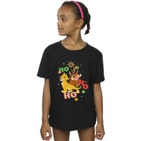 The Lion King Girl's Ho Ho Ho Cotton T-Shirt in Black | Size: 9-10 Years