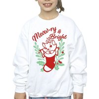 The Aristocats Girl's Meowry & Bright Sweatshirt in White | Size: 5-6 Years