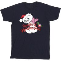 The Aristocats Girl's Holiday Fun Cotton T-Shirt in Navy | Size: 9-10 Years