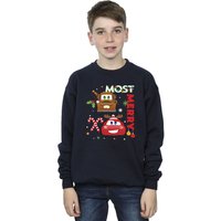 Cars Boy's Most Merry Sweatshirt in Navy | Size: 9 Years